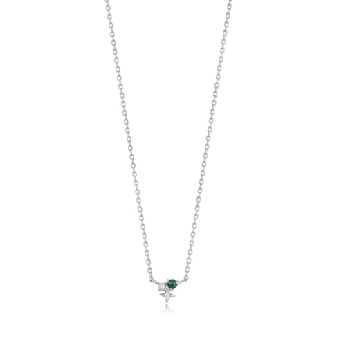 Silver Malachite Star Necklace