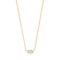 Gold Sparkle Emblem Chain Necklace