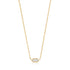 Gold Sparkle Emblem Chain Necklace