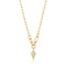 Gold Sparkle Drop Pendant Chunky Chain Necklace