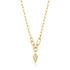 Gold Sparkle Drop Pendant Chunky Chain Necklace