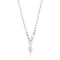 Silver Sparkle Drop Pendant Chunky Chain Necklace