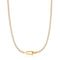 Gold Sparkle Chain Interlock Necklace