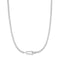 Silver Sparkle Chain Interlock Necklace