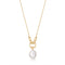 Gold Pearl Sparkle Pendant Necklace