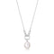 Silver Pearl Sparkle Pendant Necklace