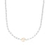 Silver Pearl Sparkle Chunky Chain Necklace