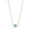 Gold Turquoise Wave Necklace
