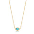 Gold Turquoise Wave Necklace