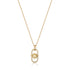 Gold Orb Link Drop Pendant Necklace
