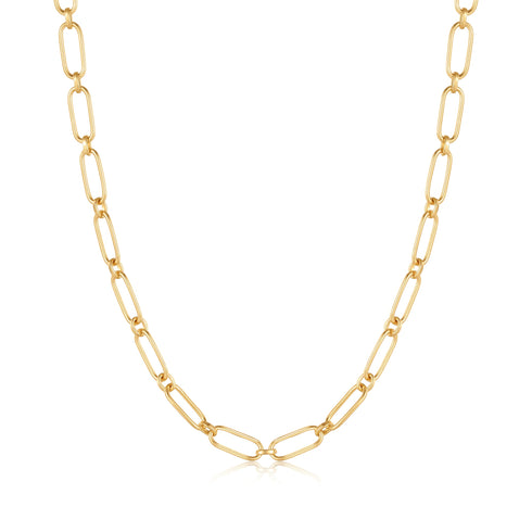 Gold Cable Connect Chunky Chain Necklace