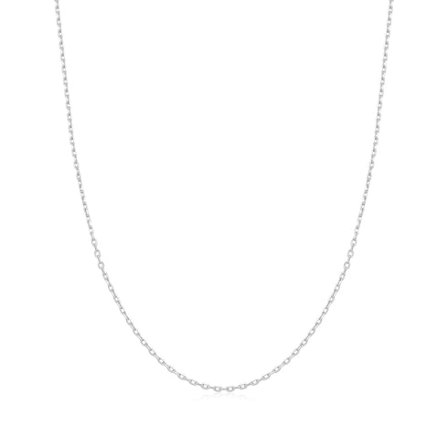 Silver Mini Link Charm Chain Necklace