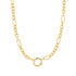 Gold Mixed Link Charm Chain Connector Necklace