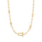 Gold Stud Link Charm Necklace