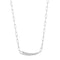 Silver Pavé Bar Chain Necklace