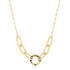 Gold Tiger Chain Charm Connector Necklace