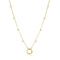 Gold Shimmer Chain Charm Connector Necklace