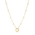 Gold Shimmer Chain Charm Connector Necklace