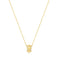 Gold Geometric Sparkle Pendant Necklace