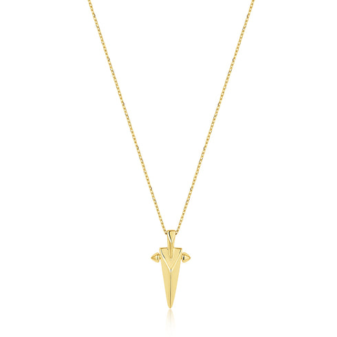 Gold Geometric Point Pendant Necklace