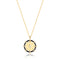 Gold Sparkle Point Medallion Necklace