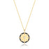 Gold Sparkle Point Medallion Necklace