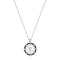Silver Sparkle Point Medallion Necklace