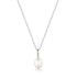 Silver Gem Pearl Drop Pendant Necklace
