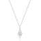 Silver Shell Pearl Geometric Pendant Necklace