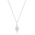 Silver Shell Pearl Geometric Pendant Necklace