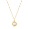 Gold Shell Pearl Sphere Pendant Necklace