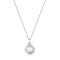 Silver Shell Pearl Sphere Pendant Necklace