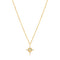 14kt Gold Opal and White Sapphire Star Necklace