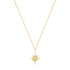 14kt Gold Sunburst Natural Diamond Necklace