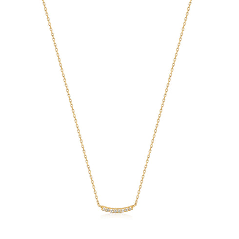 14kt Gold Magma Curve Diamond Necklace