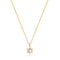 14kt Gold White Sapphire Pendant Necklace