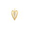 Gold Sculpted Heart Charm