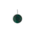 Silver Heart Enamel and Malachite Charm
