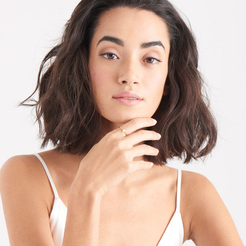 Opal Colour Raindrop Adjustable Gold Ring