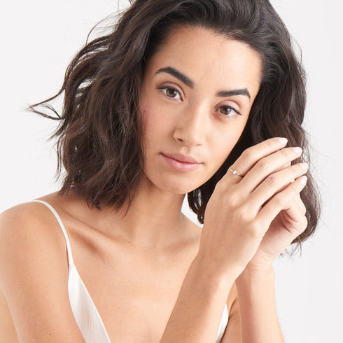 Opal Colour Raindrop Adjustable Silver Ring