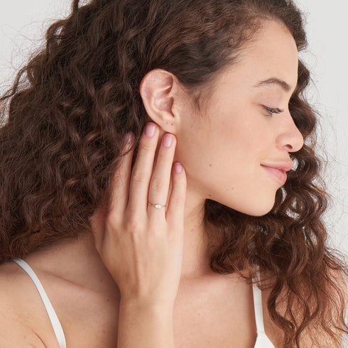 Evil Eye Gold Adjustable Ring