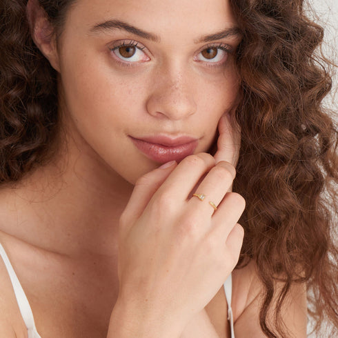 Gold Key Adjustable Ring