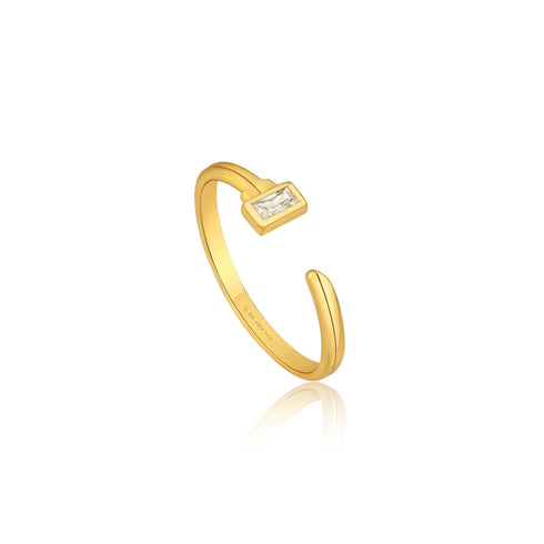 Gold Key Adjustable Ring