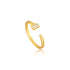Gold Key Adjustable Ring