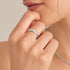 Silver Smooth Twist Wide Band Ring