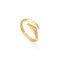 Gold Arrow Twist Adjustable Ring