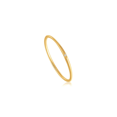 14kt Gold Fine Band Natural Diamond Ring