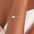 Gold Pearl Link Chain Bracelet