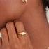 Gold Wave Adjustable Ring