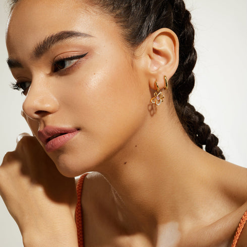 Gold Flower Earring Charm